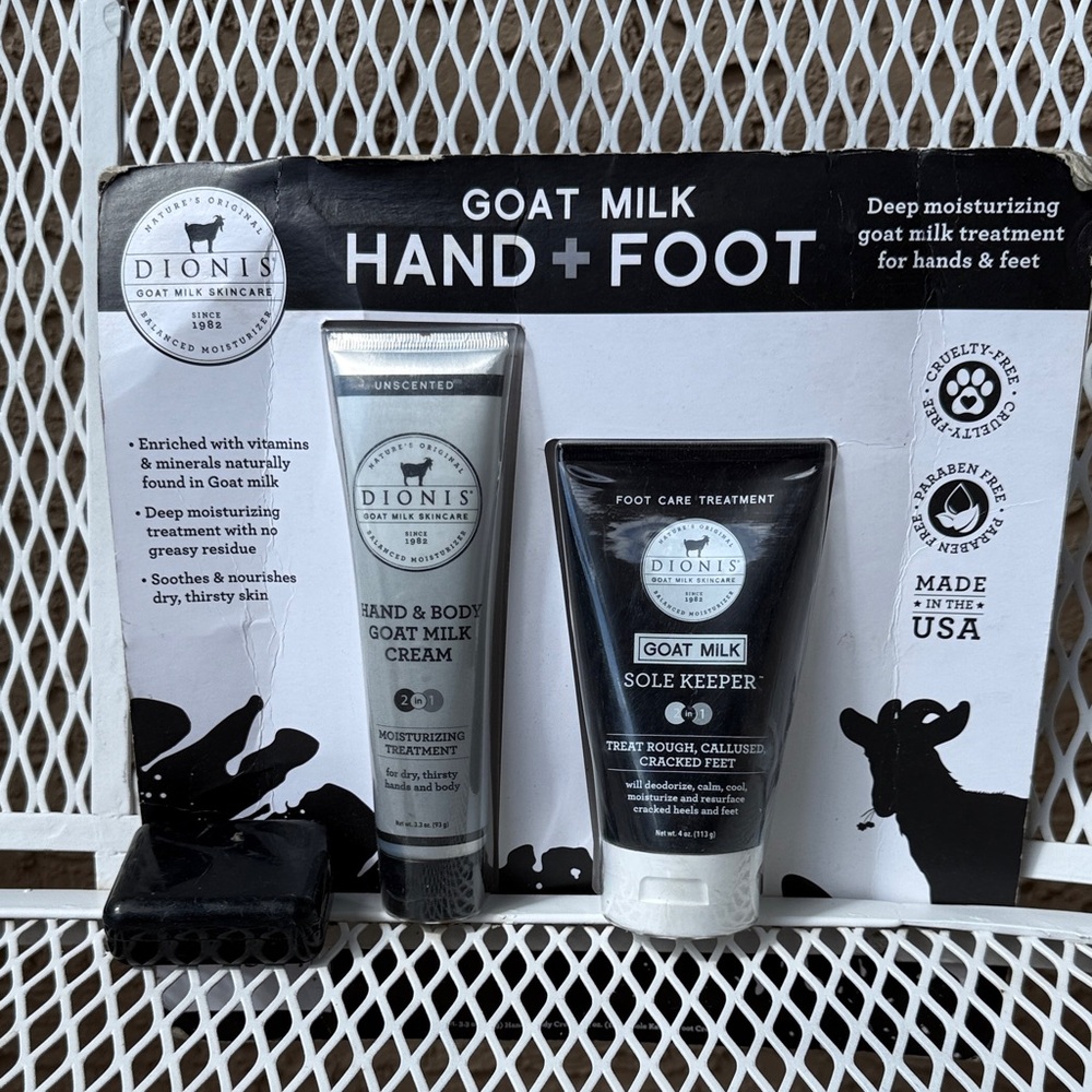 NWT-Dionis Goat Milk Hand and Foot Cream Set